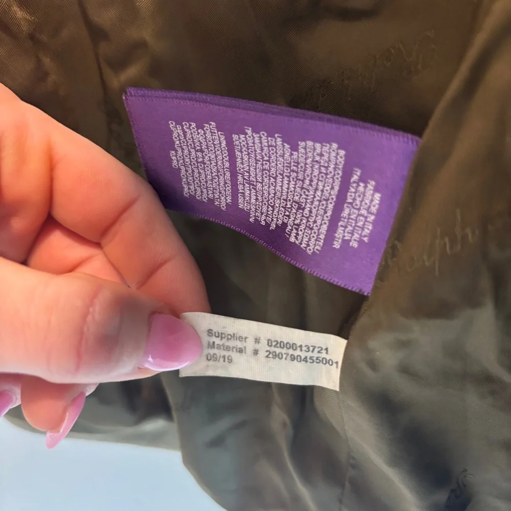 Ralph Lauren Purple Label Suede Jacket Women’s 10 *read* - Picture 8 of 9